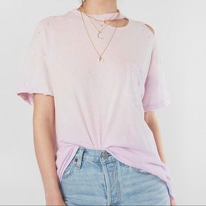 NWOT Free People Lucky T-Shirt Lavender SizeM